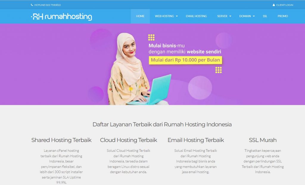 rumahhosting印度尼西亚云服务器/印尼VPS，1G内存/1核/20gSSD/不限流量，$14/月-优维数据测评网